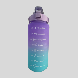 Motivational Water Bottle with Time Markers 2L