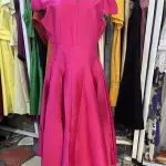 Cap-sleeve, Fit-and-Flare Midi Dress.