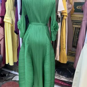 Plisse Midi Miyaki Pleated Gowns