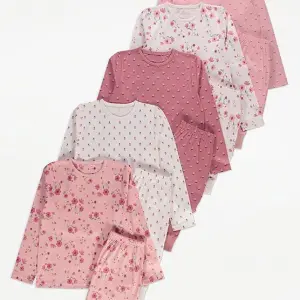 5-pack of Long-Sleeve Cotton Jersey Pyjamas 12months to 14years