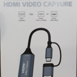 Generic 4K HDMI Video Capture card that connects via both USB Type-A and Type-C ports.