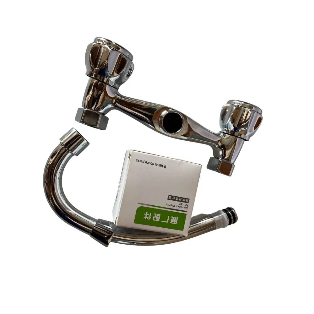 Wall-mounted, dual-handle bath or shower mixer faucets