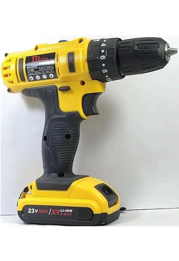 Generic Brand Yellow And Black Cordless Drill Kit.