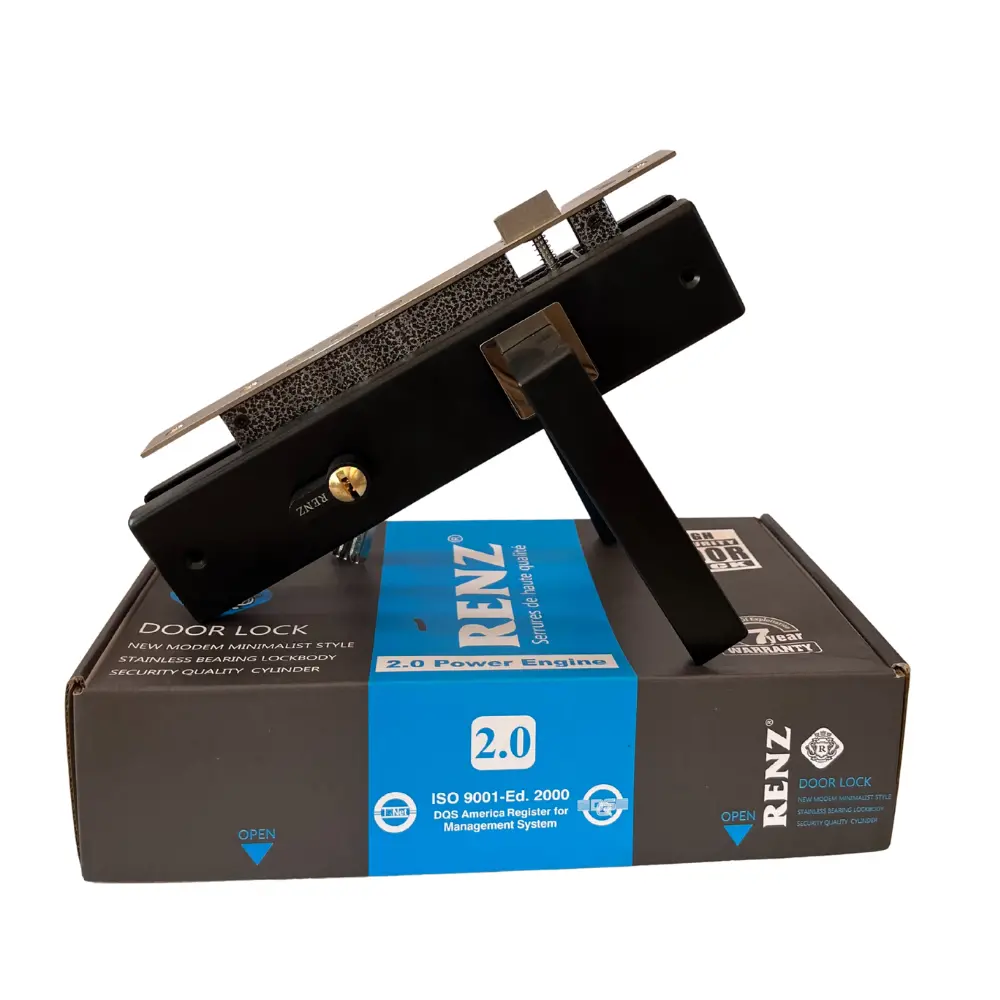 Renz High Quality Door Handle set-big size--Black Colour