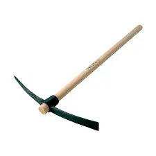 Pickaxe (also spelled pickax or pick-axe) is a versatile T-shaped hand tooLl for prying, digging, and breaking hard surfaces. P