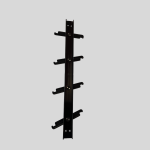 A wall-mounted tilted metal wine rack or a louver blade frame/bracket 6inch 4 Blades