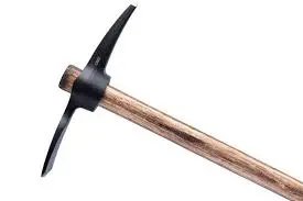 Pickaxe (also spelled pickax or pick-axe) is a versatile T-shaped hand tooLl for prying, digging, and breaking hard surfaces. P