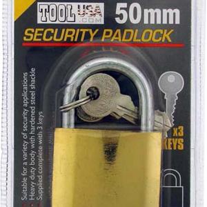 50mm security padlock-gold colour