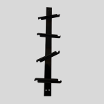 A wall-mounted tilted metal wine rack or a louver blade frame/bracket 6inch 4 Blades