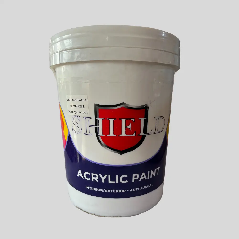 20L Shield Acrylic Paint in Brilliant White color.