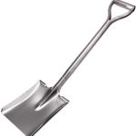 LUBAN 31.5 Inch Garden Shovel, D Handle Square Flat Spade Garden Tools for Gardening, All Stainless Steel Made