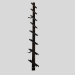 A wall-mounted Tilted Metal Wine Rack or a louver blade frame/bracket 8Blades