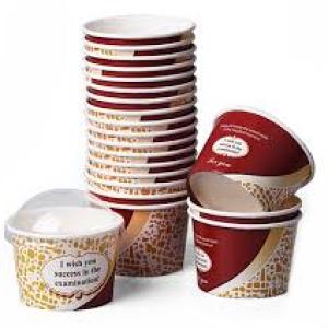 Disposable Ice Cream Paper Cups 50Pcs
