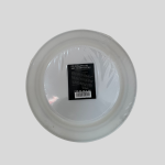 Maryland Plastics Regal collection 10.25 inch 100 pieces Plastic Dinner Plates with a Silver-colored trim. 12Pcs