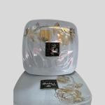 Decorline Elegant Sturdy Reusable Plastic Plates 10 Pieces White/Gold