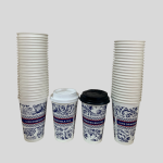Disposable Paper Coffee Cups with Lid 25Pcs