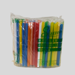 Smoothie, Milkshake Plastic Large Colored Big Bubble Straw 100 Pieces