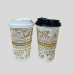 Disposable Paper Coffee Cups with Lid 25Pcs