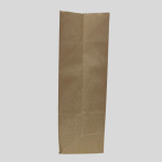 standard brown paper bag, also known as a natural kraft paper bag or SOS (Self-Opening Sack) bag