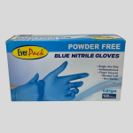 Ever Pack brand blue nitrile gloves 100pcs