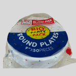 Pack of BPK Blow-Pak Disposable plates. 9*50Pcs