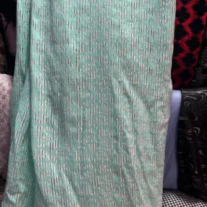 Thrift Geometric | Abstract Pattern in a Mint or Sea Green color with White or Light Gray contrasting elements Double Length