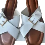 Square-Toe Flat Sandals