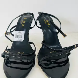 Simmi London strappy black high-heeled sandals