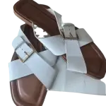 Square-Toe Flat Sandals