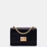 Aldo Laurenceex Crossbody Bag with a Black Croc-embossed Texture