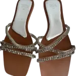 Zara Women's Rhinestoned Straps Sandals.