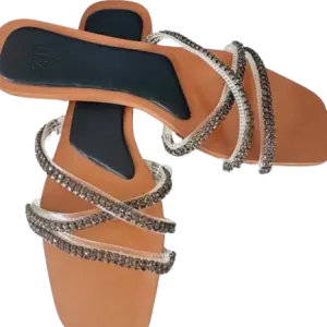 Zara Women's Rhinestone Strap Sandals