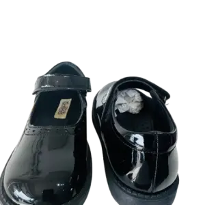 Crabkids pair of Mlack Mary Jane-Style School Shoes