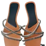 Zara Women's Rhinestone Strap Sandals