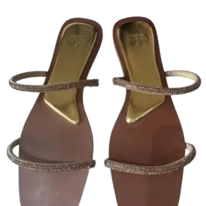 Strappy, Crystal-Embellished Sandals Zara