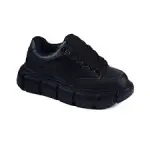 Zara Chunky Lace Up Sneaker in black blocky volume sole .