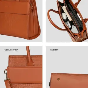 Pedra Croco Grab Handle Bag