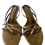 Zara Strappy Heeled Sandals with Metal Detail