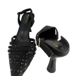 Bigtree Black Heels pointed Toe, a slingback design.