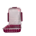 Glass Food Storage Container with Silicone Sleeve and Airtight Lid