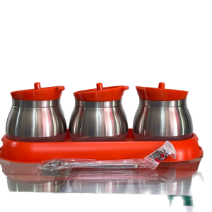 3 Piece Stainless Steel Spice Canisters/ Containers