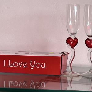 I Love You Champagne Glass