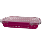 Glass Food Storage Container with Silicone Sleeve and Airtight Lid