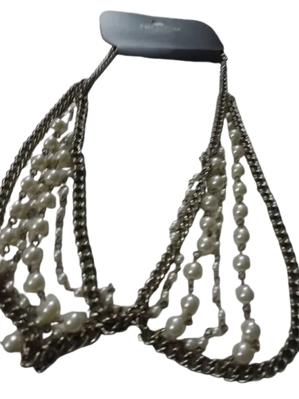 Pearl Draped Body Chain Necklace.