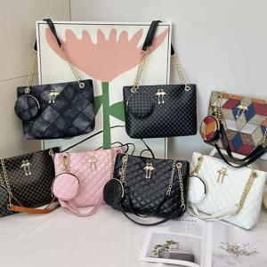 Large Capacity Mother's Bag 2024 New Bag Cross-Border Wholesale women's Bag set of Two shoulder Bags Printed Lace