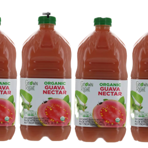 Organic Guava Nectar Juice 64 FL OZ Each, Made with Fruit Puree by Grown Right 8 pieces