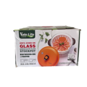 Vale Life SE ASANES 400°C OVEN OK GLASS BOROSILICATE GLASS STOCKPOT 1400ml