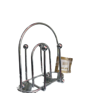 Spectrum Pantry Works Arch Vertical Napkin Holder, Upright Napkin Holder With Handle, Contemporary Napkin Storage for Dining Table, Countertop Napkin Storage for Kitchen Organization, Satin N