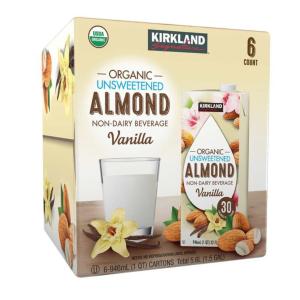 Kirkland Organic Unsweetened Almond Milk 964ml x6pieces
