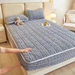 3 pcs Set Taffeta Velvet Fitted Bedsheet- Queen Size